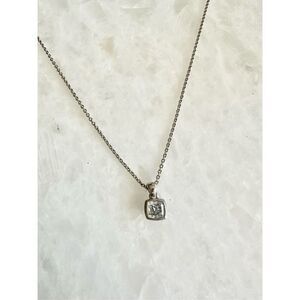 Nadri pendant square setting necklace